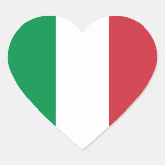 Italiaanse vlag hart sticker