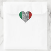 italiaanse vlag hart sticker (Tas)