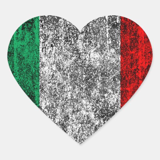italiaanse vlag hart sticker (Voorkant)