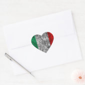 italiaanse vlag hart sticker (Envelop)