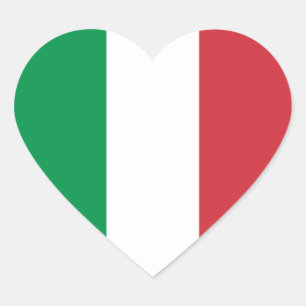 Italiaanse vlag hart sticker