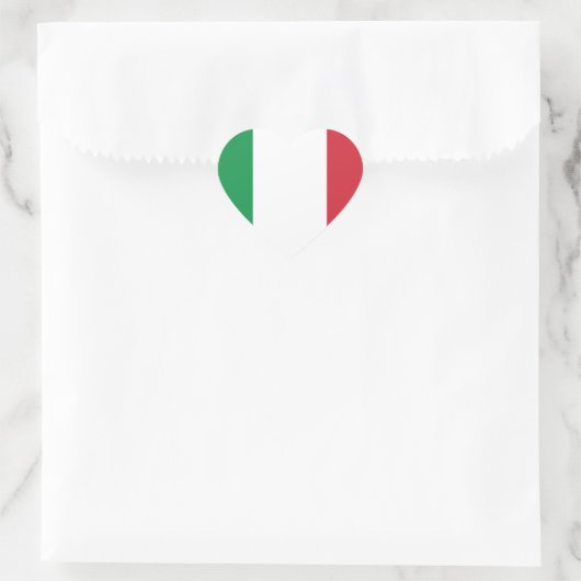Italiaanse vlag hart sticker (Tas)