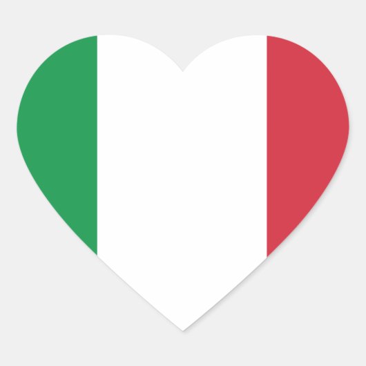 Italiaanse vlag hart sticker (Voorkant)