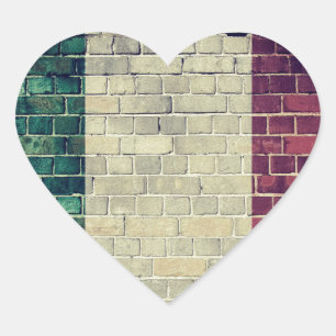 Italiaanse vlag Hart Sticker