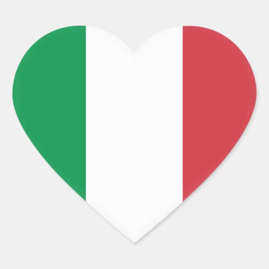 Italiaanse vlag hart sticker (Voorkant)