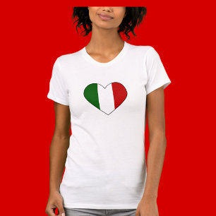 Italiaanse Vlag Hart Valentijn T-shirt