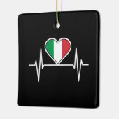 Italiaanse vlag: hartslag keramisch ornament (Links)