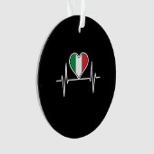 Italiaanse vlag: hartslag ornament (voorkant)
