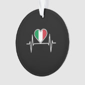 Italiaanse vlag: hartslag ornament (voorkant)