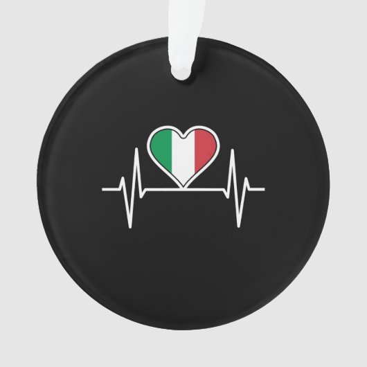Italiaanse vlag: hartslag ornament (voorkant)