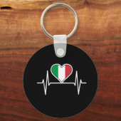 Italiaanse vlag: hartslag sleutelhanger (Voorkant)