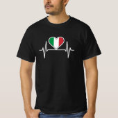 Italiaanse vlag: hartslag t-shirt (Voorkant)