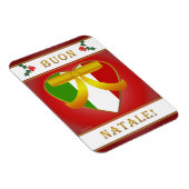 Italiaanse vlag Heart Buon Natale (Kerstmis) Magne Magneet (Rechterzijde)