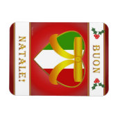 Italiaanse vlag Heart Buon Natale (Kerstmis) Magne Magneet (Horizontaal)