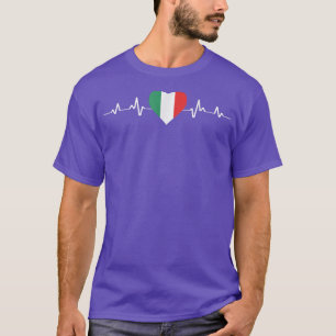 Italiaanse vlag Heart Ekg T-shirt