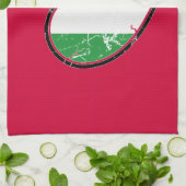 Italiaanse vlag Heart Kitchen Towel Theedoek (Gevouwen)