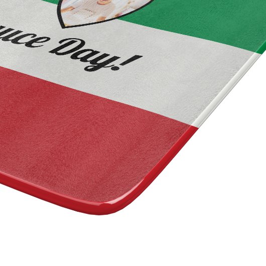Italiaanse vlag : Heart nonna Aangepaste fotosausd Snijplank (Hoek)