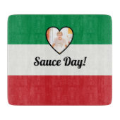 Italiaanse vlag : Heart nonna Aangepaste fotosausd Snijplank (Voorkant)