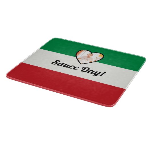 Italiaanse vlag : Heart nonna Aangepaste fotosausd Snijplank (Hoek)