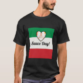 Italiaanse vlag : Heart nonna Aangepaste fotosausd T-shirt (Voorkant)