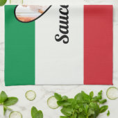 Italiaanse vlag : Heart nonna Aangepaste fotosausd Theedoek (Gevouwen)