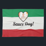 Italiaanse vlag : Heart nonna Aangepaste fotosausd Theedoek<br><div class="desc">Viel een traditie in de Italiaanse cultuur met deze saus die theehanddoek maakt. Het is perfect voor het bewaren van herinneringen aan de Italiaanse keuken,  maar het zal nog jaren een groot goed doen. // Voeg je eigen foto toe.</div>