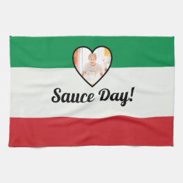 Italiaanse vlag : Heart nonna Aangepaste fotosausd Theedoek