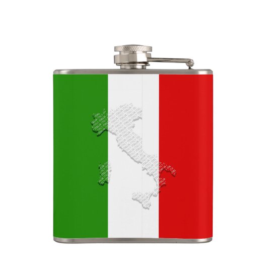 Italiaanse vlag heupfles (Achterkant)