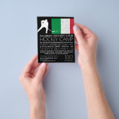 Italiaanse vlag, Hockey Player, Camp Adverteren Flyer (Hand)