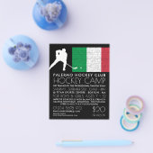 Italiaanse vlag, Hockey Player, Camp Adverteren Flyer (Enkel)