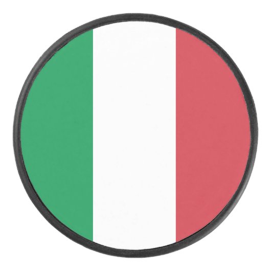 Italiaanse vlag hockey puck (Voorkant)