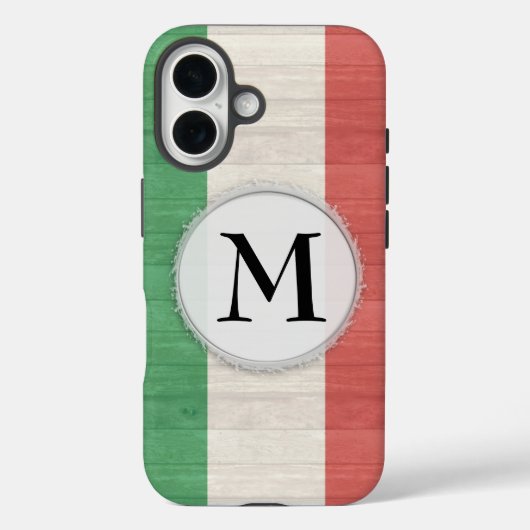 Italiaanse vlag Hoesje iPhone 16 (Achterkant)