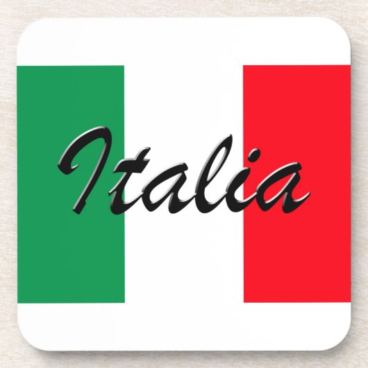 Italiaanse vlag - hoge kwaliteit bier onderzetter (Voorkant)