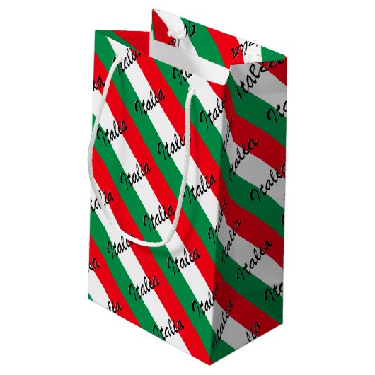 Italiaanse vlag - hoge kwaliteit klein cadeauzakje (Achterkant Gekanteld)
