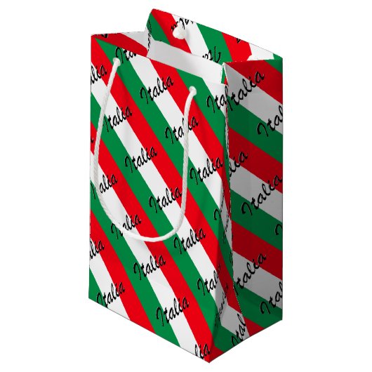 Italiaanse vlag - hoge kwaliteit klein cadeauzakje (Voorkant Gekanteld)