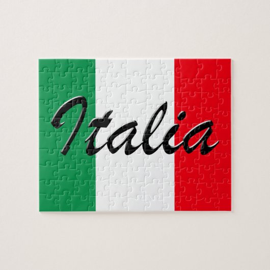 Italiaanse vlag - hoge kwaliteit legpuzzel (Horizontaal)