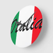 Italiaanse vlag - hoge kwaliteit ronde klok (Hoek)