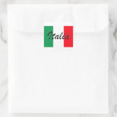 Italiaanse vlag - hoge kwaliteit vierkante sticker (Tas)
