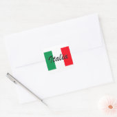 Italiaanse vlag - hoge kwaliteit vierkante sticker (Envelop)