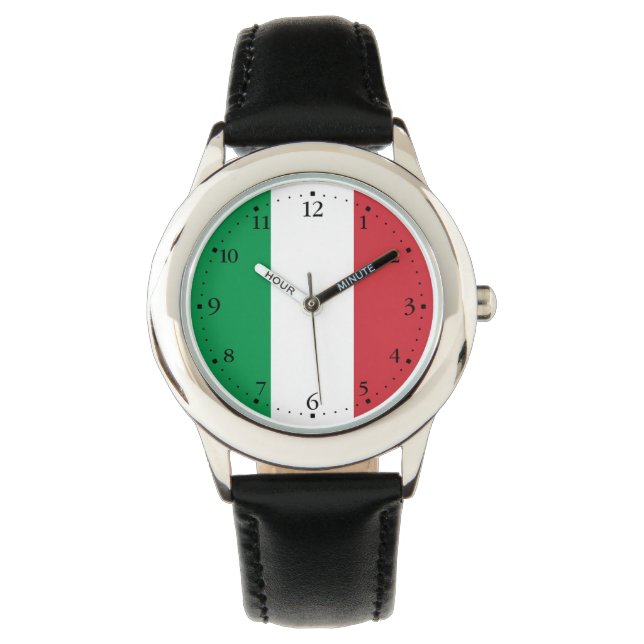 Italiaanse vlag horloge (Voorkant)