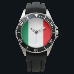 Italiaanse vlag horloge<br><div class="desc">Vertel de tijd in stijl met deze Italië vlag polshorloge. Beschikbaar in alle stijlen en opties. Maakt een geweldig cadeau. Dit afbeelding wordt ook bij andere objecten weergegeven en kan worden gevonden in mijn winkel. Afbeeldingen/fotografie en design zijn gemaakt en eigendom van artiest - copyright ©2015 Gilda Axelrod. Vind meer...</div>