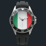 Italiaanse vlag horloge<br><div class="desc">Vertel de tijd in stijl met deze Italië vlag polshorloge. Beschikbaar in alle stijlen en opties. Maakt een geweldig cadeau. Dit afbeelding wordt ook bij andere objecten weergegeven en kan worden gevonden in mijn winkel. Afbeeldingen/fotografie en design zijn gemaakt en eigendom van artiest - copyright ©2015 Gilda Axelrod. Vind meer...</div>