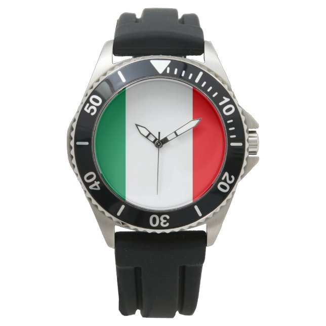 Italiaanse vlag horloge (Voorkant)