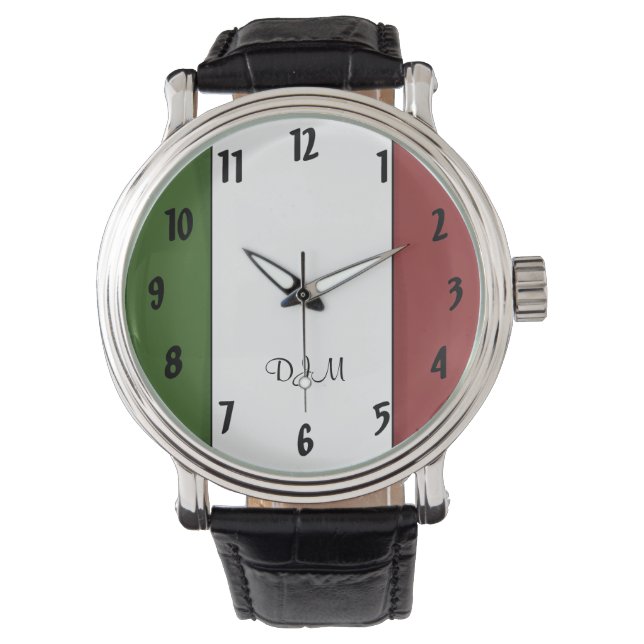 Italiaanse vlag horloge (Voorkant)