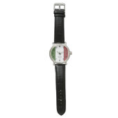 Italiaanse vlag horloge (Vlak)