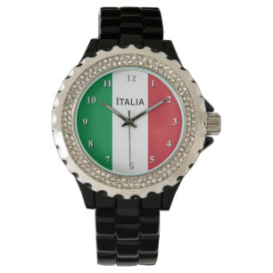 Italiaanse vlag: horloge mannen en vrouwen