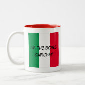 Italiaanse vlag ik ben de Mok van Boss (Links)