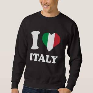 Italiaanse Vlag Ik Hou Van Italië Italiaanse Worte Trui