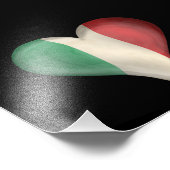 Italiaanse vlag in een hart foto afdruk (Hoek)