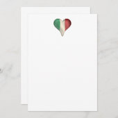 Italiaanse vlag in een hart kaart (Voorkant / Achterkant)